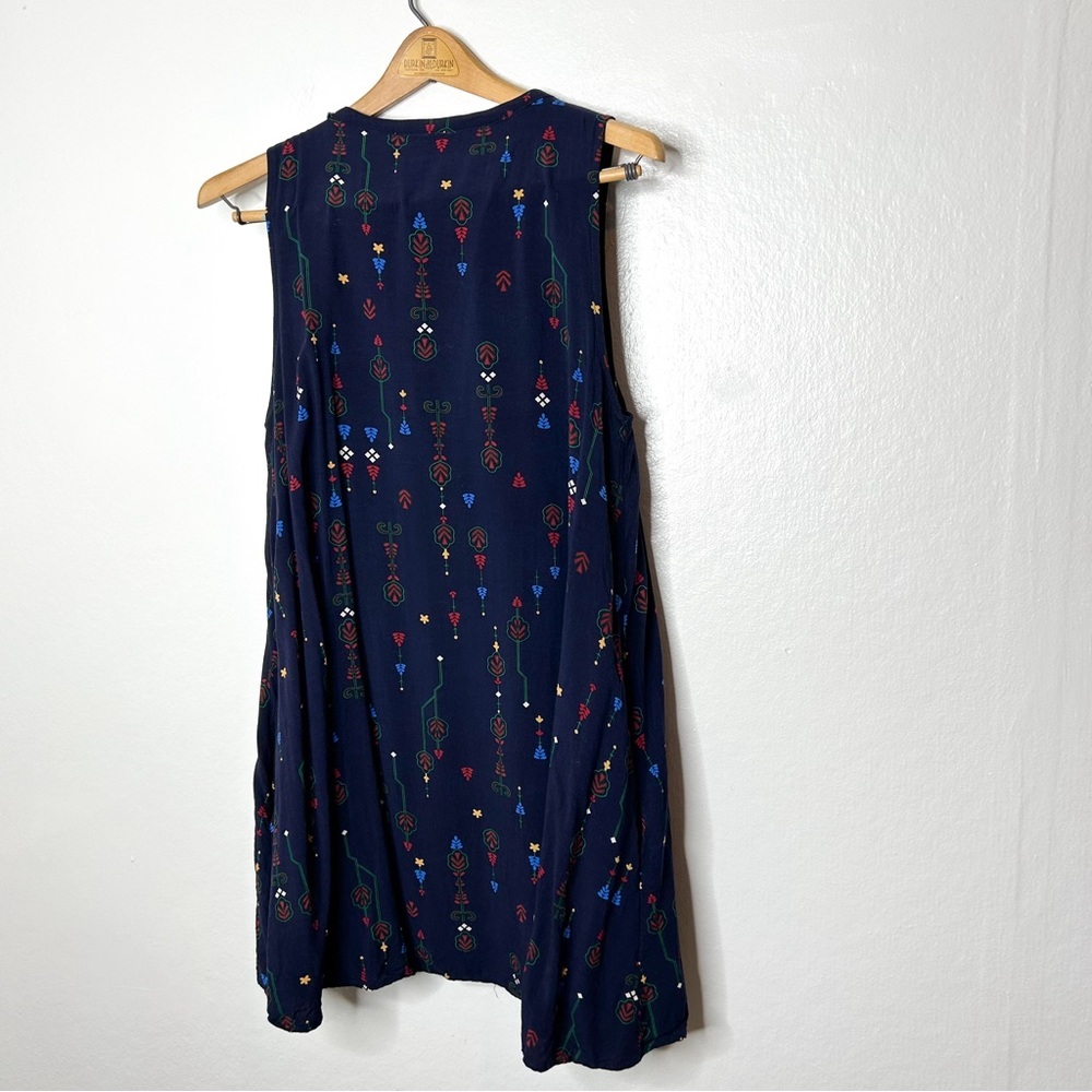 Entro Sleeveless Boho Print A line‎ Mini Dress Large L - Picture 9 of 9